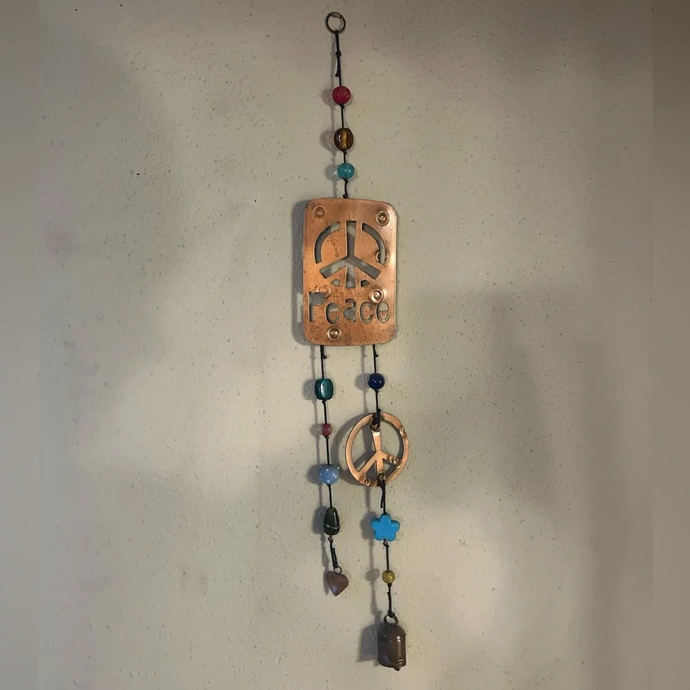 one of a kind peace wind chime